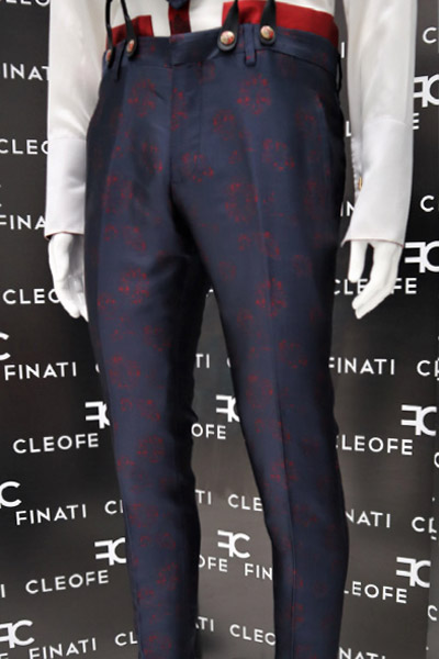 Pantalone abito da sposo  linea marsina Limited Edition blu made in Italy 100% by Cleofe Finati