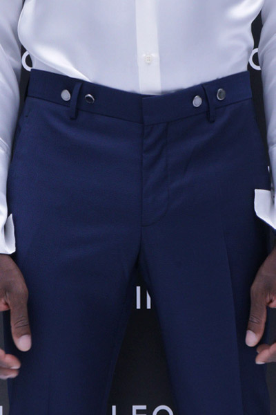 Pantalone abito da sposo classico blu navy made in Italy 100% by Cleofe Finati