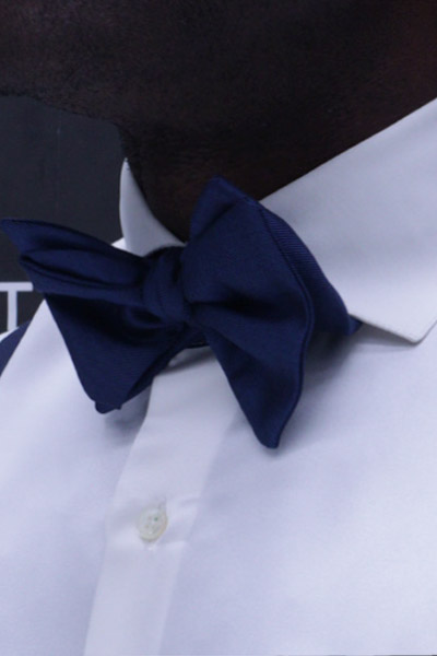 Papillon uomo abito da sposo classico blu navy made in Italy 100% by Cleofe Finati