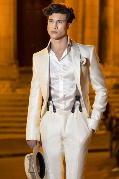 Fashion cream wedding suit 100% made in Italy by Cleofe Finati