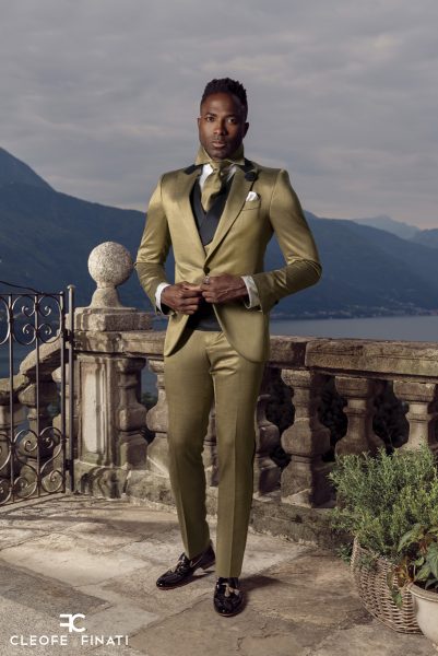 Abito da sposo fashion nero made in Italy 100% by Cleofe Finati