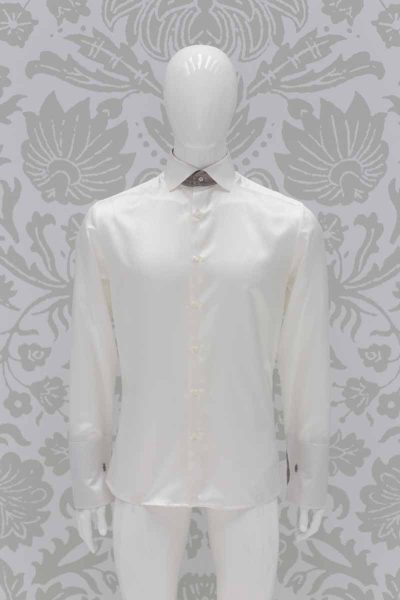 Camicia panna abito da sposo fashion panna made in Italy 100% by Cleofe Finati