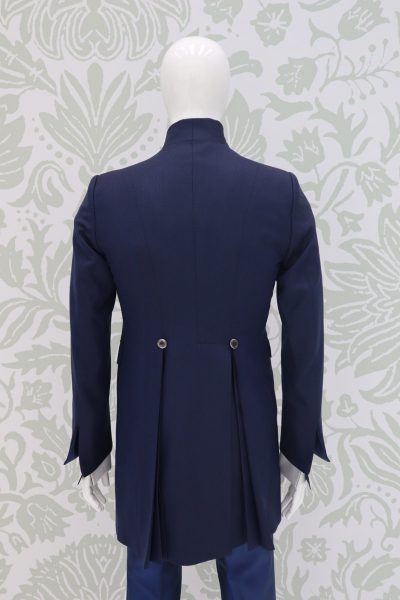 Classic blue wedding suit jacket 100% made in Italy by Cleofe Finati