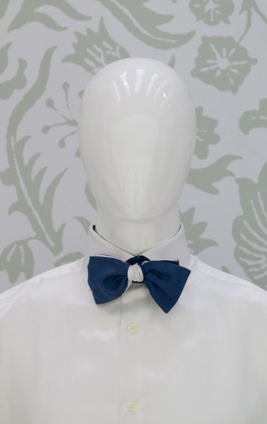 Papillon dandy double azzurro bianco abito da sposo fashion blu azzurro made in Italy 100% by Cleofe Finati