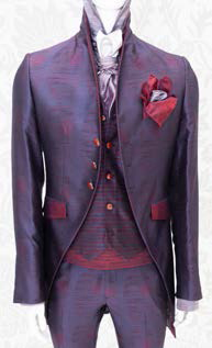 Luxury glamour men’s suit cred wine 100% made in Italy by Cleofe Finati