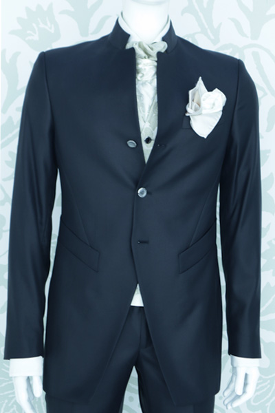 Black groom suit jacket 100% made in Italy by Cleofe Finati