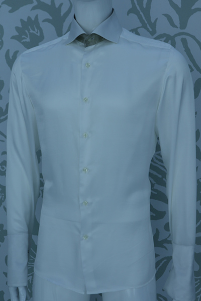Camicia panna abito da sposo nero made in Italy 100% by Cleofe Finati