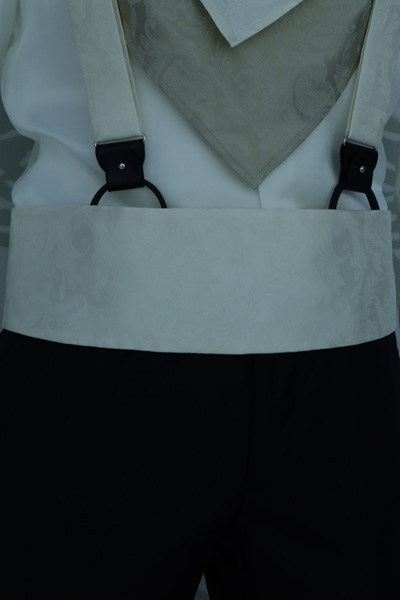 Cintura fascia in tessuto abito da sposo nero made in Italy 100% by Cleofe Finati