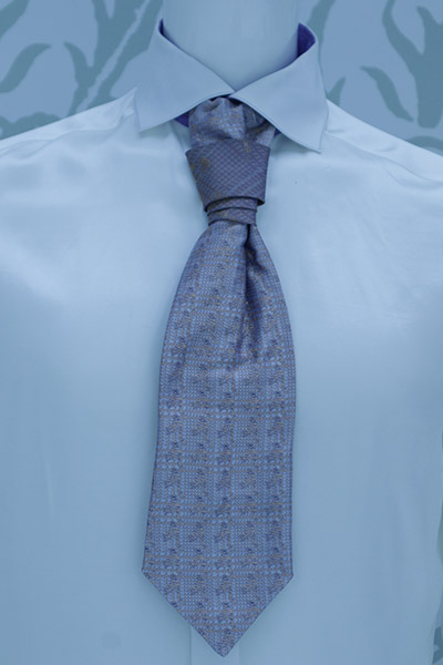 Plastron abito da uomo azzurro made in Italy 100% by Cleofe Finati