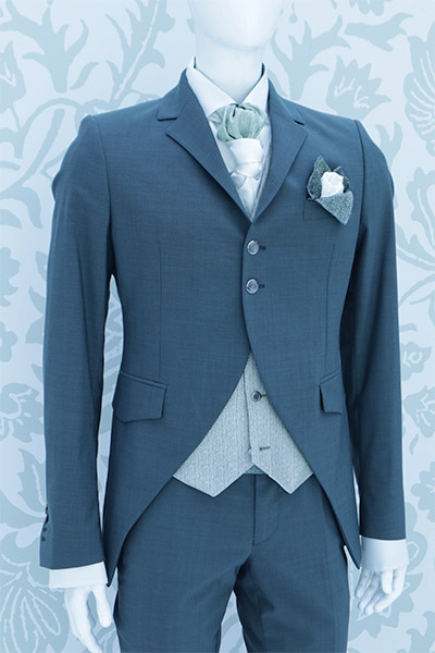 Green groom suit jacket 100% made in Italy by Cleofe Finati