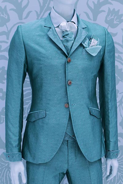 Giacca abito da uomo verde made in Italy 100% by Cleofe Finati