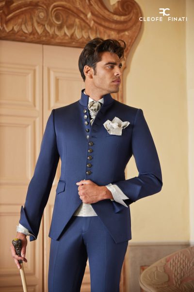 Blu navy wedding suit 100% made in Italy by Cleofe Finati