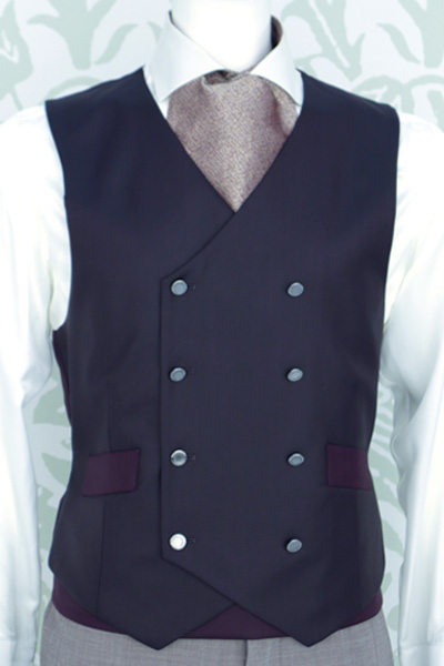 Panciotto gilet gilè abito da sposo crema e bordeaux nero 100% made in italy by Cleofe Finati