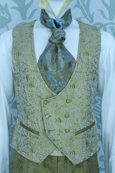 Waistcoat gold wedding suit made in Italy 100% by Cleofe Finati