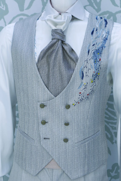 Waistcoat cream wedding suit made in Italy 100% by Cleofe Finati