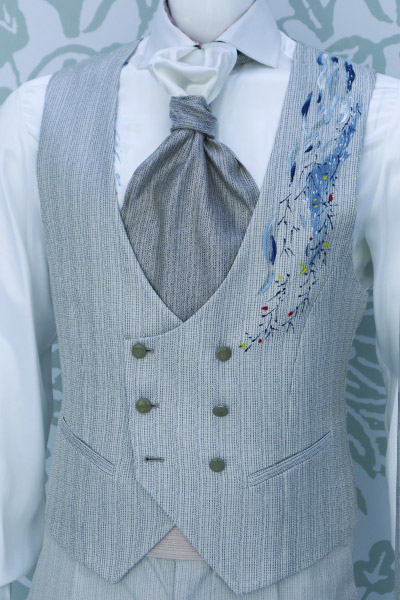 Panciotto gilet gilè abito da uomo glamour panna made in Italy 100% by Cleofe Finati