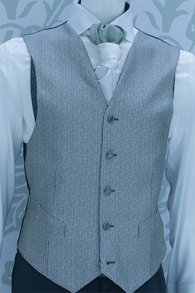 Green groom suit waistcoat 100% made in italy by Cleofe Finati
