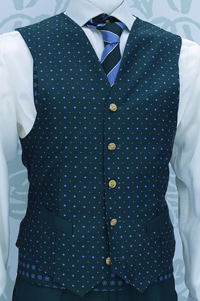 Waistcoat green wedding suit made in Italy 100% by Cleofe Finati