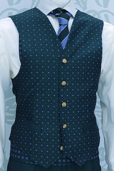 Panciotto gilet gilè abito da uomo verde made in Italy 100% by Cleofe Finati