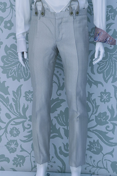 Trousers cream wedding suit 100% made in Italy by Cleofe Finati