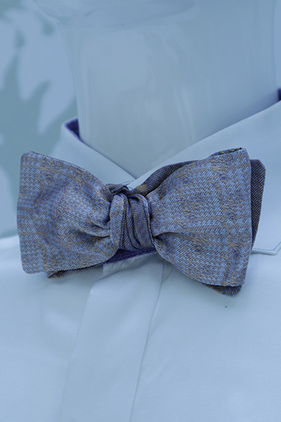 Papillon dandy abito da uomo azzurro made in Italy 100% by Cleofe Finati