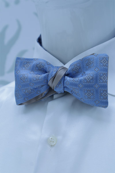 papillon uomo abito da sposo azzurro made in Italy 100% by Cleofe Finati