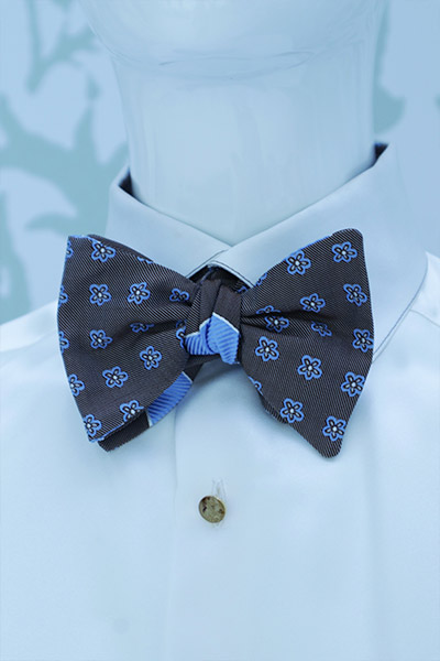 Papillon dandy abito da uomo marrone 100% made in Italy by Cleofe Finati