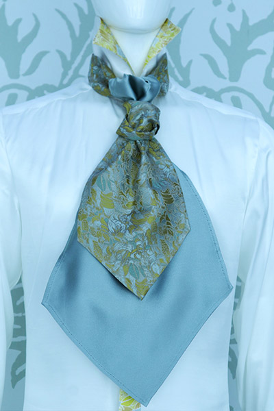 Plastron dandy abito da uomo oro made in Italy 100% by Cleofe Finati