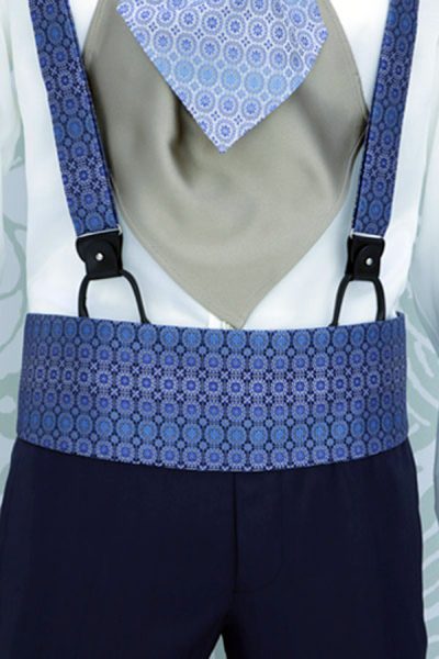 Cintura blu abito da sposo fashion made in Italy 100% by Cleofe Finati