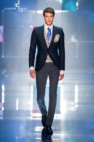 Men's half-tight jacket for ceremonies and daytime weddings 100% made in Italy by Cleofe Finati
