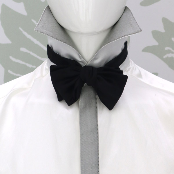 Gray tie for classic ceremony tuxedos 100% made in Italy by Cleofe Finati