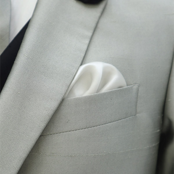 Gray tie for classic ceremony tuxedos 100% made in Italy by Cleofe Finati